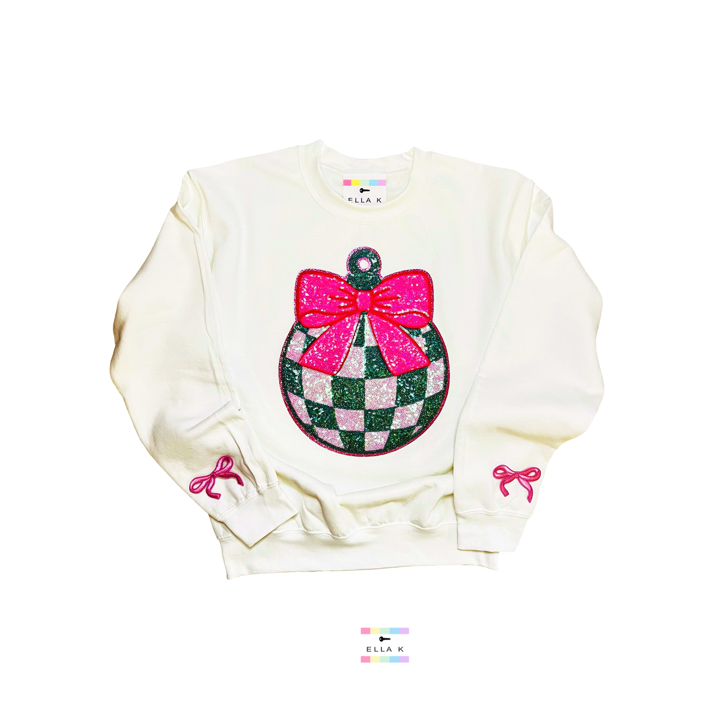 Checkered Ornament Christmas Sweatshirt