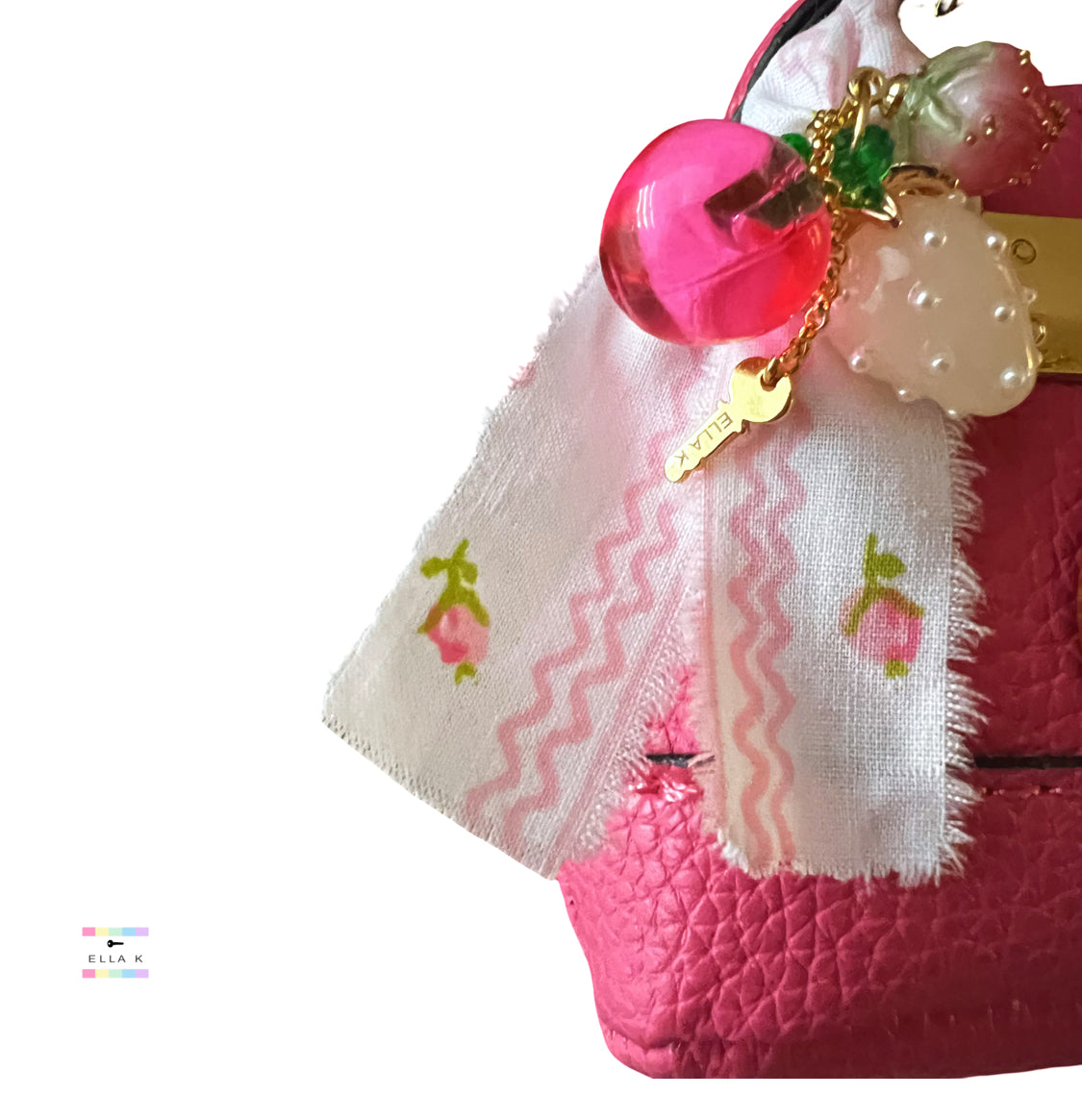 Candy Pink Mini Tote Bag Charm