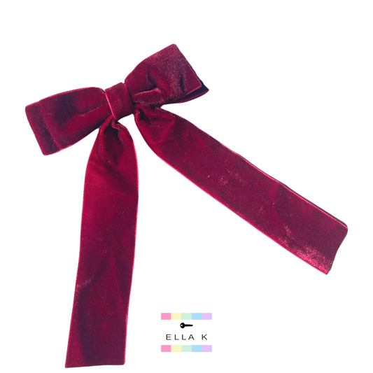 The Classic Velvet Bow Barrette