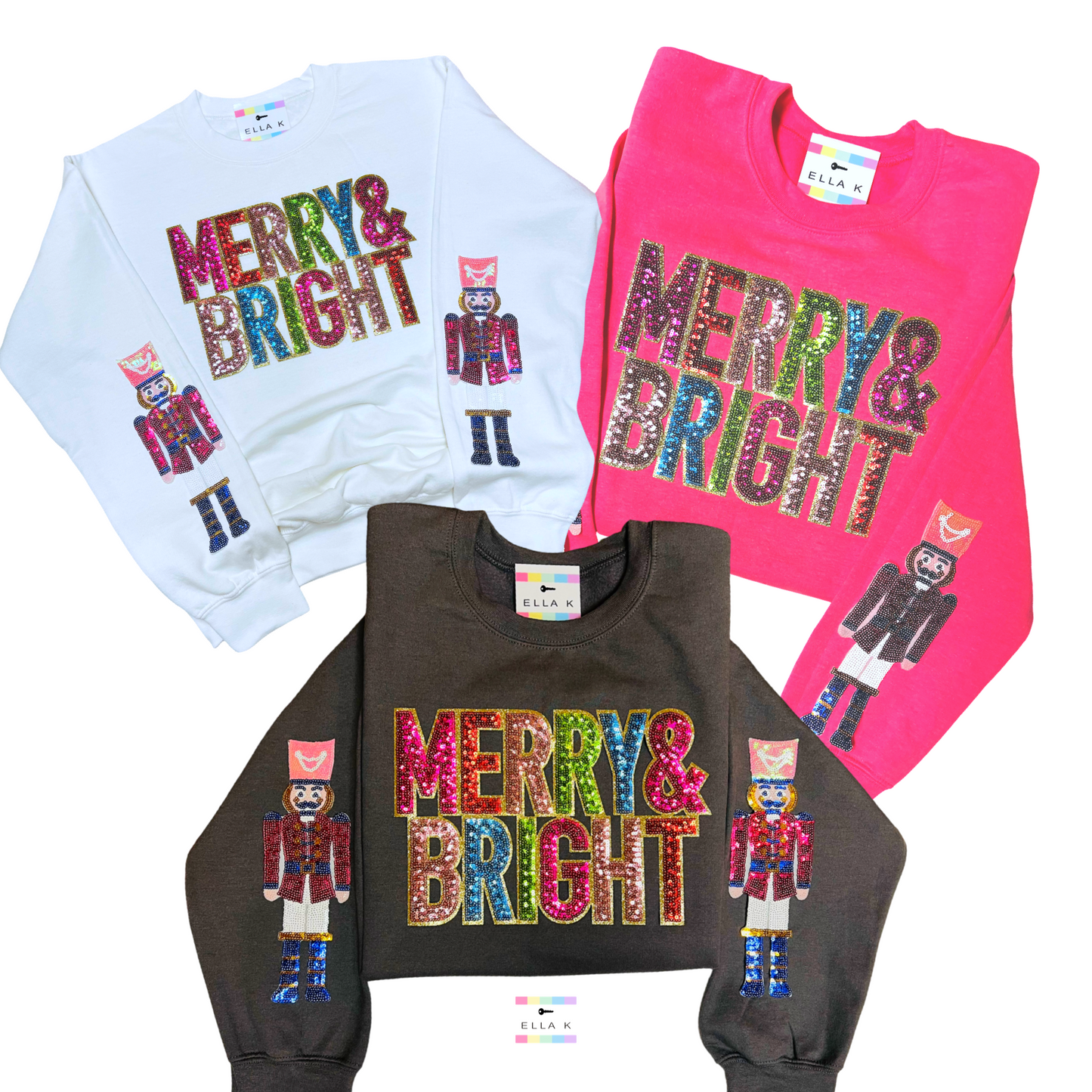 Merry & Bright Nutcracker Christmas Sweatshirt