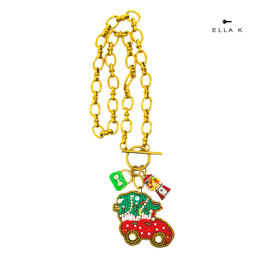 Gumdrops & Christmas Stops Necklace