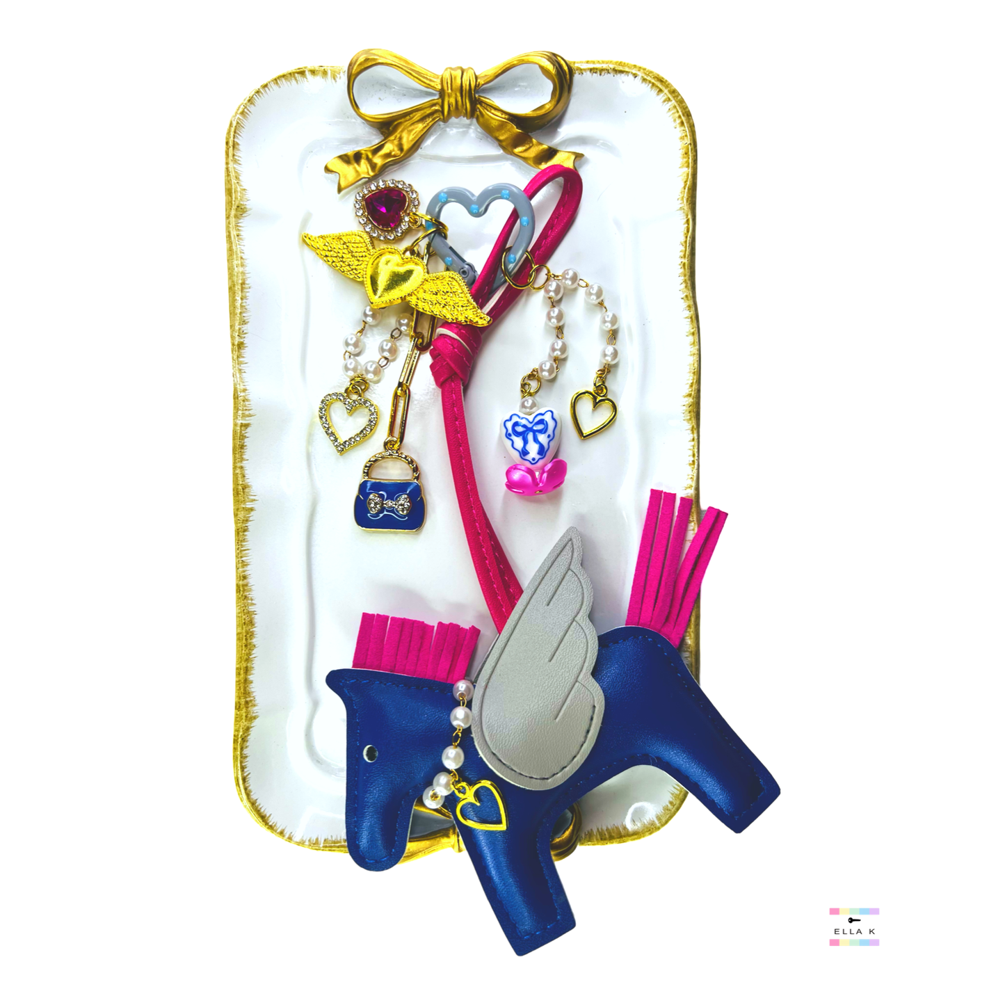 Flying Pony Moonlight Sapphire Love Bag Charm
