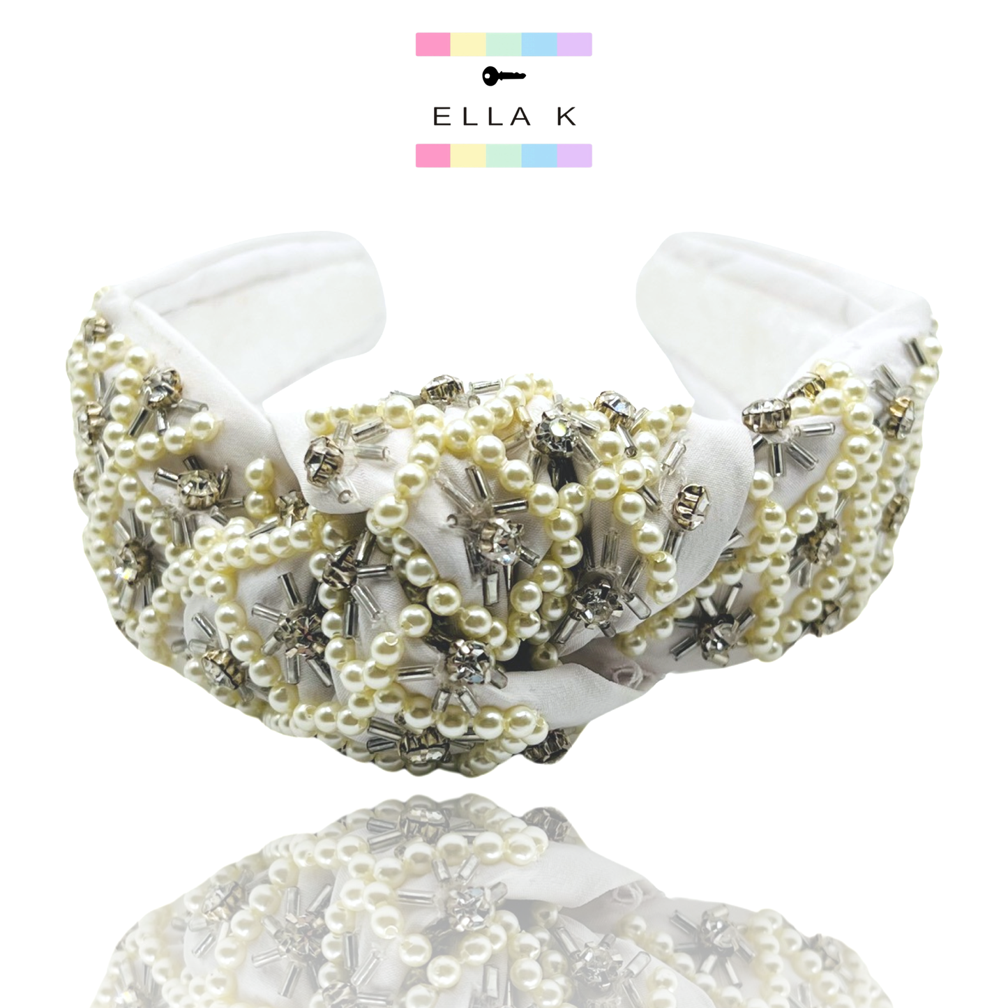 White Lattice Crown Headband