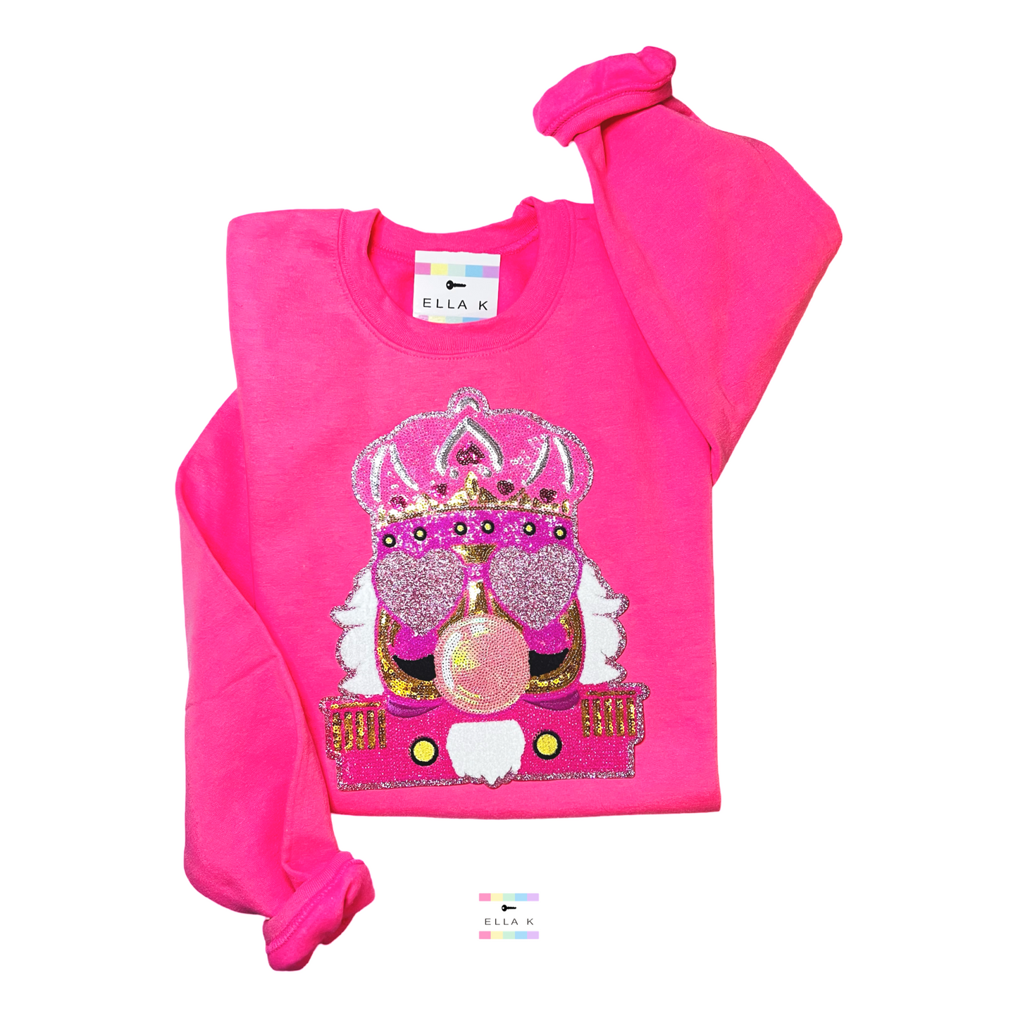 Bubble Gum Nutcracker King Christmas Sweatshirt