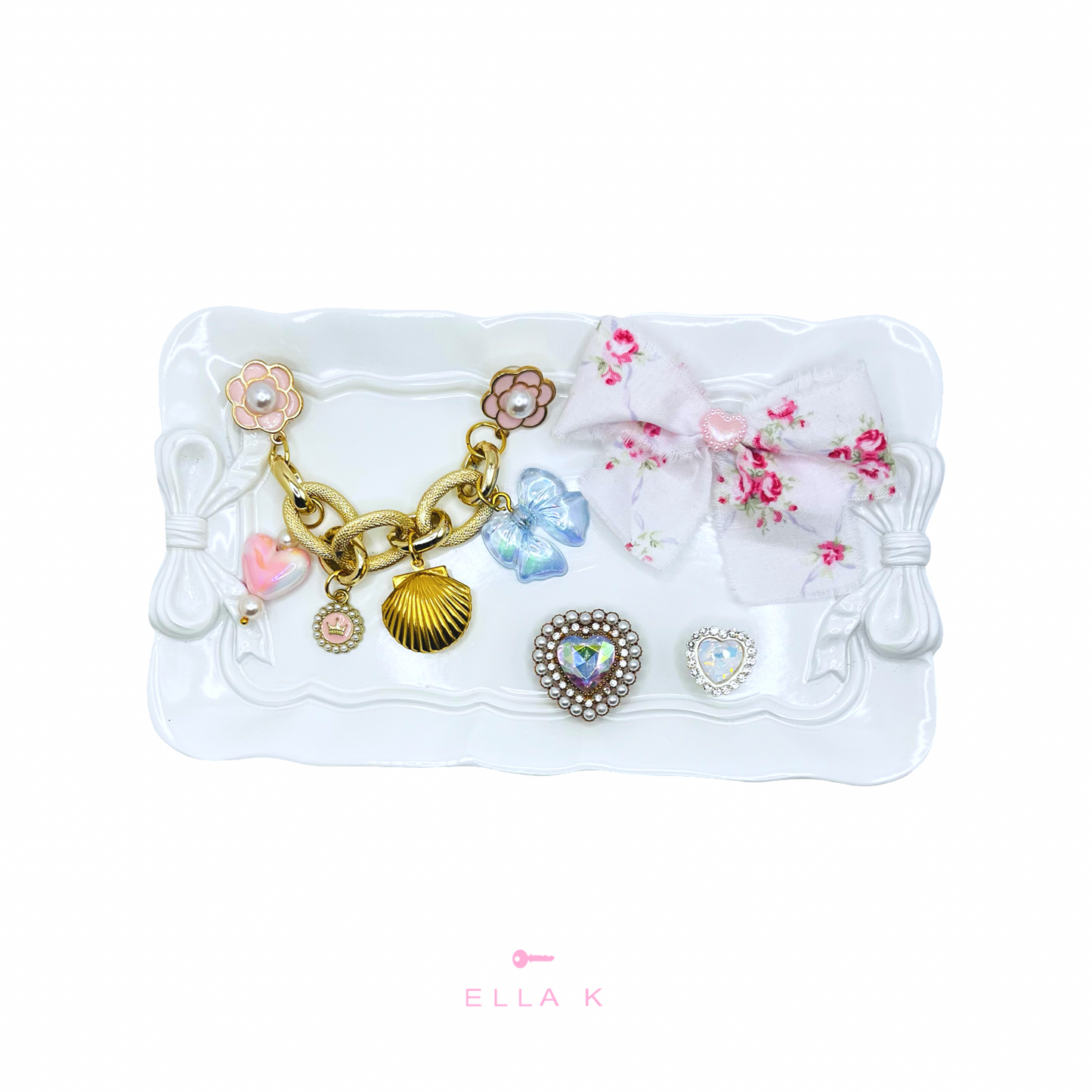 Blue Summer Floral Fancies / Clog Style Shoe Charms