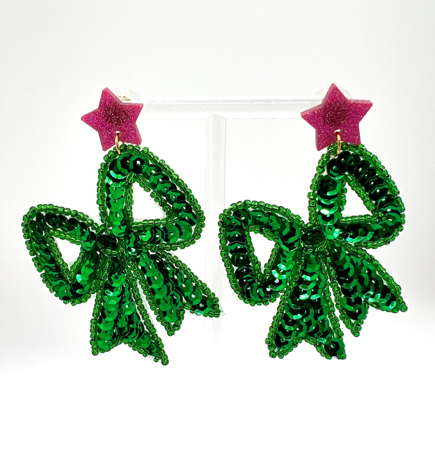 Put a Bow On It Sequin Earrings