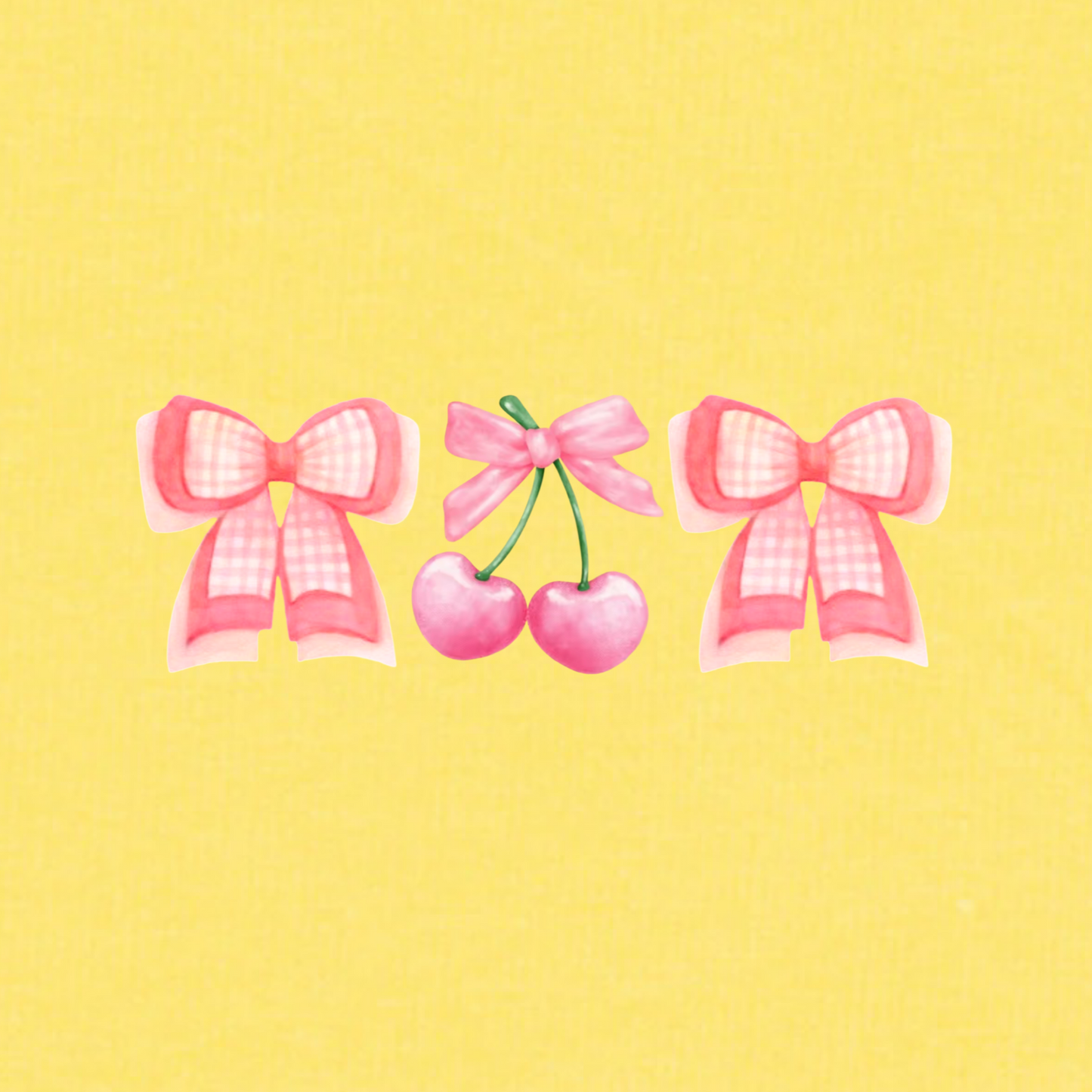 Gingham Girly Bow & Cherry Tee