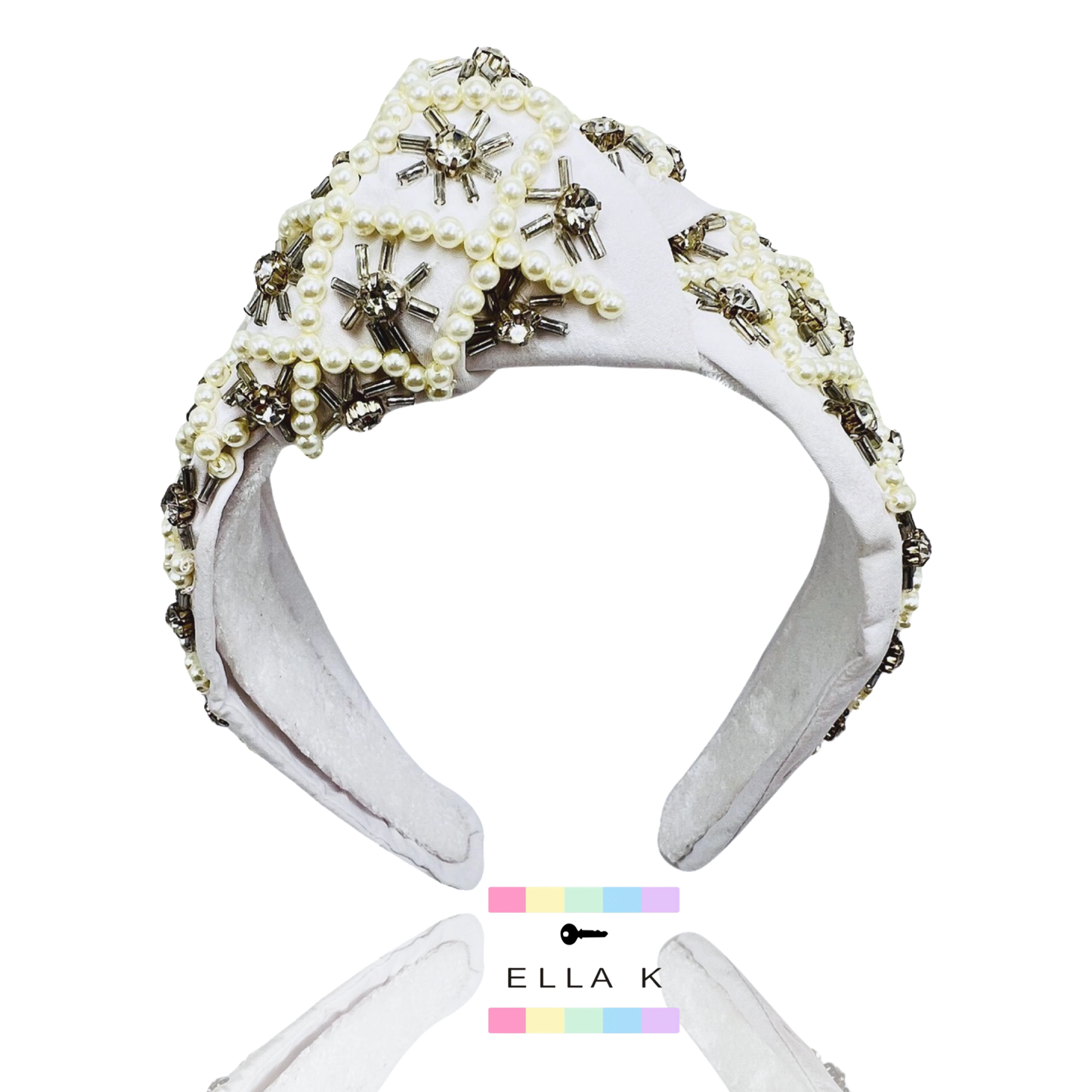 White Lattice Crown Headband