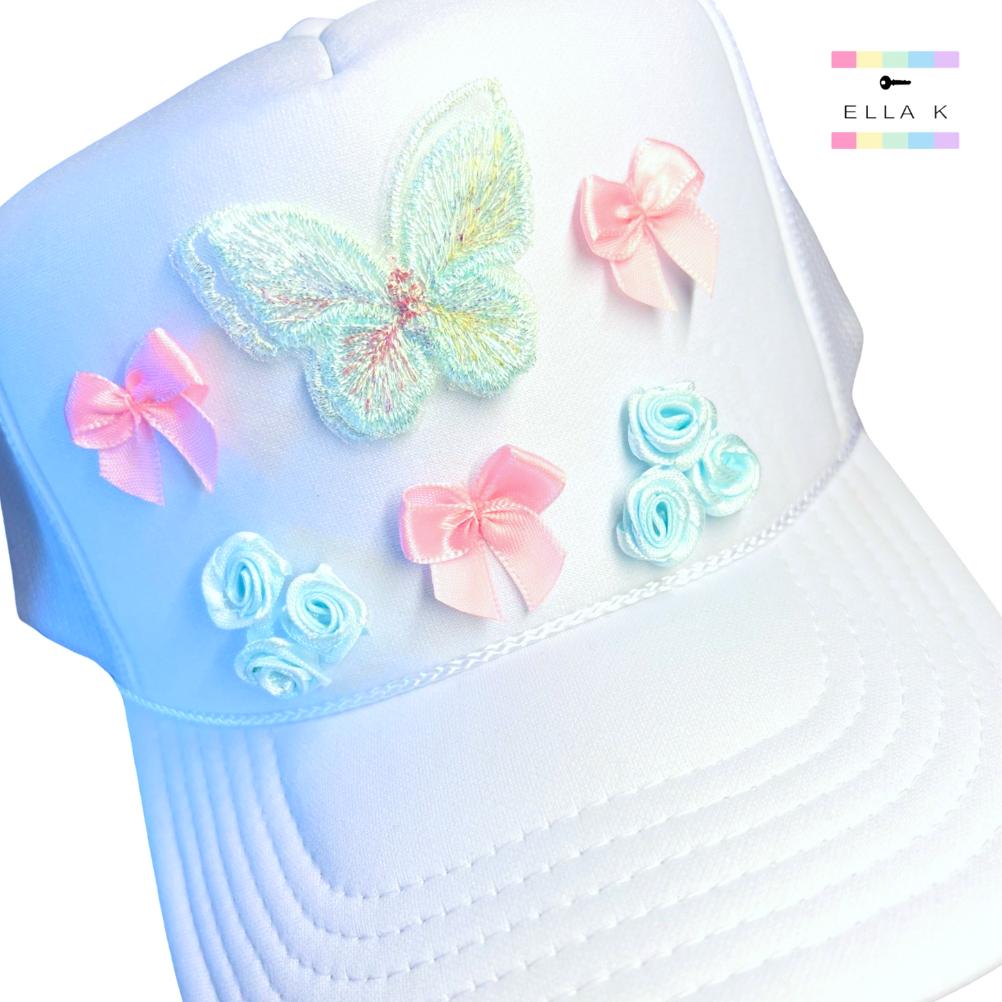 Butterfly Garden White Trucker Hat