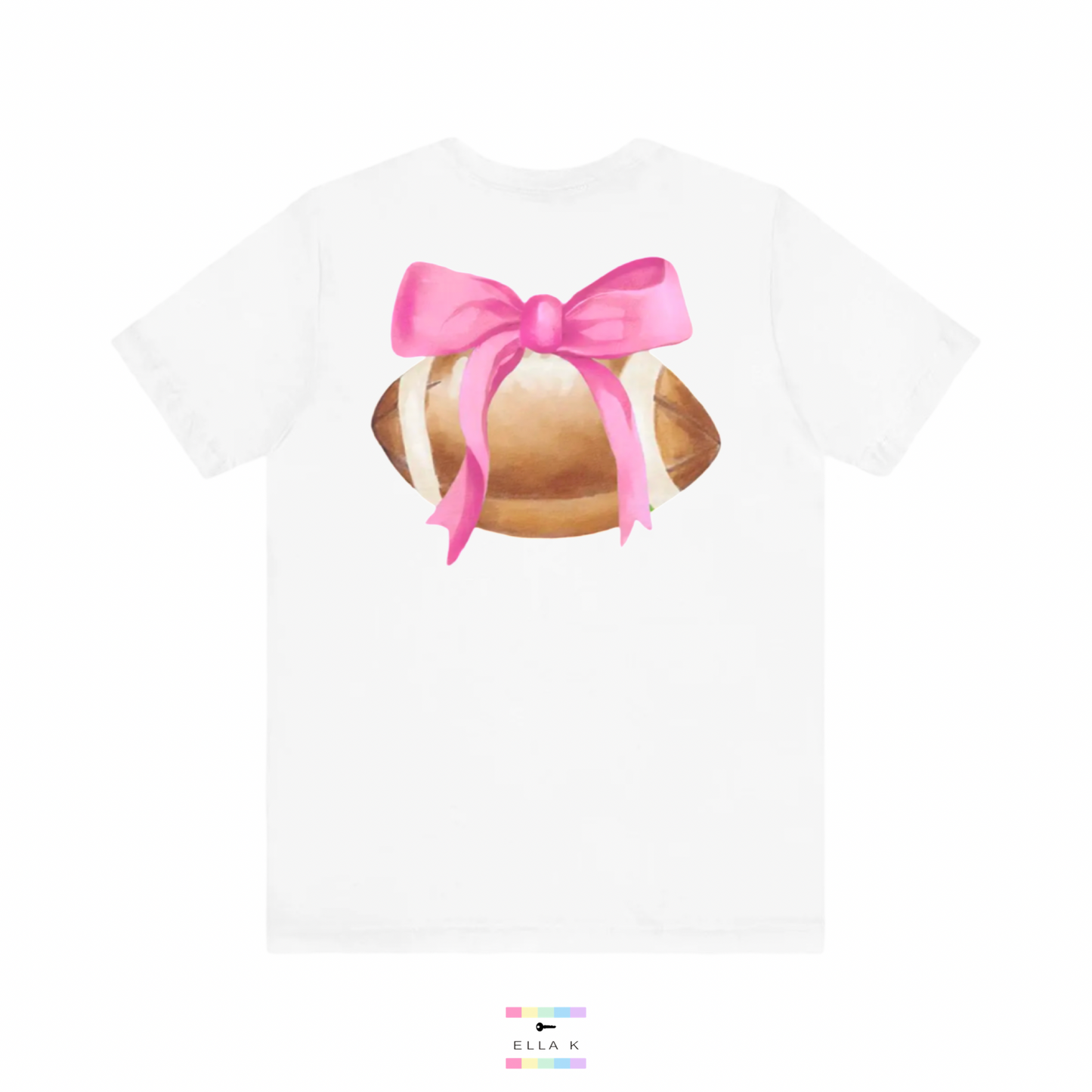 Pink Coquette Bow Football Tee