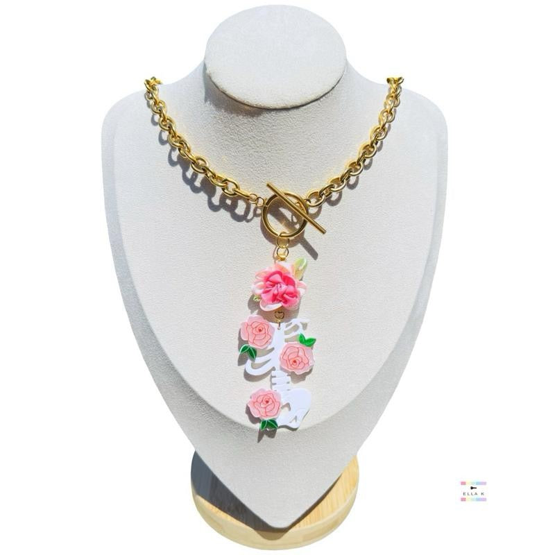 Bones In Bloom Charm Necklace (Copy)