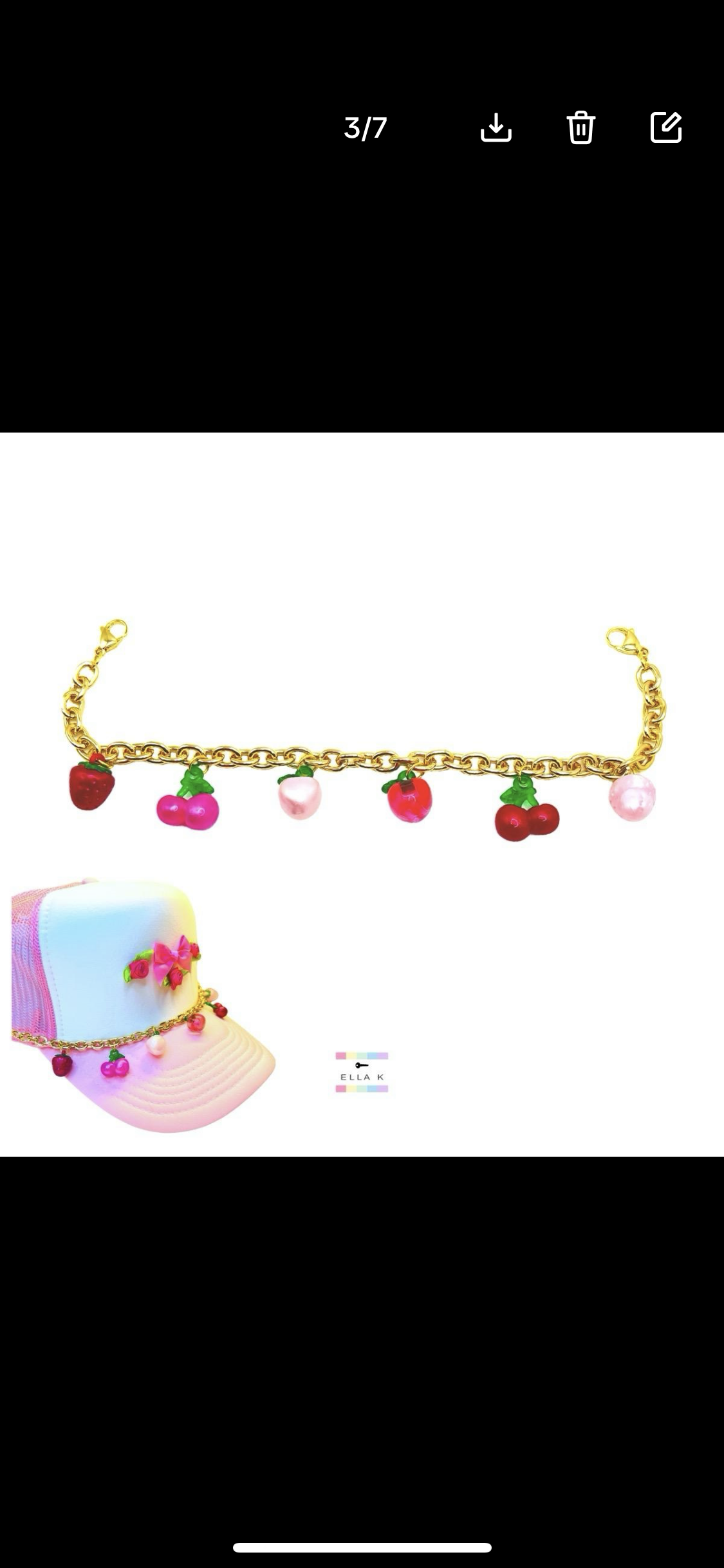 Juicy Fruit Trucker Hat Charm Chain