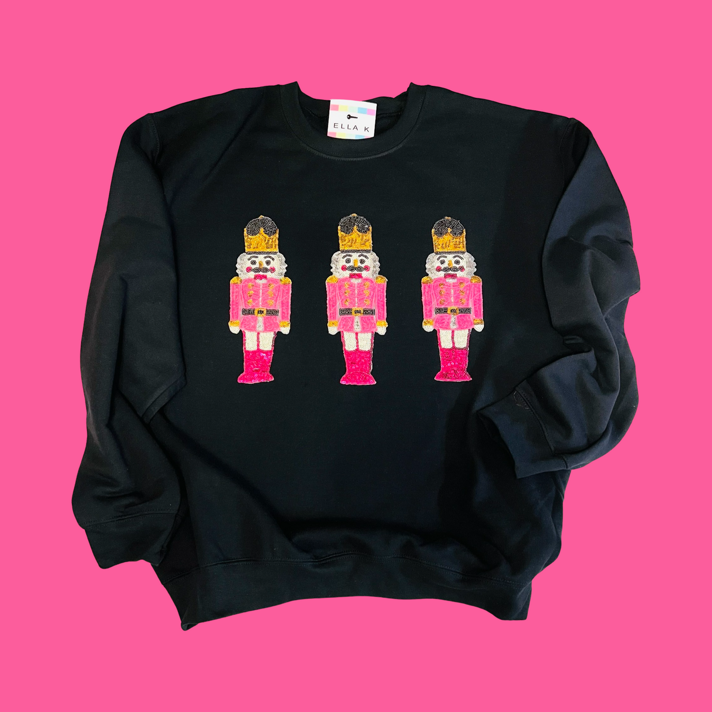 Pink Nutcracker King Trio Black Sweatshirt
