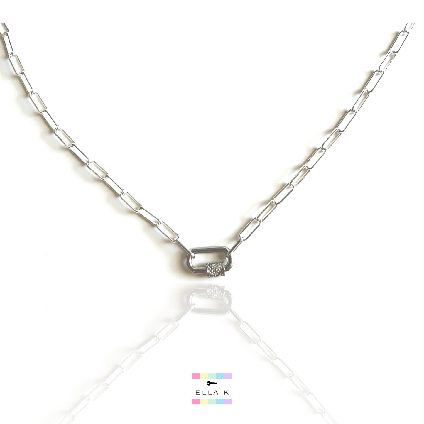 Carabiner Connector Paperclip Necklace