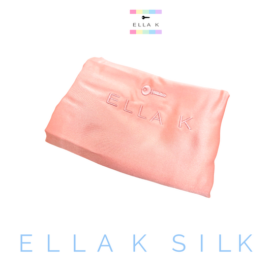 Ella K 100% Pure Mulberry Silk Pillowcase -  Queen Size Peach Pink