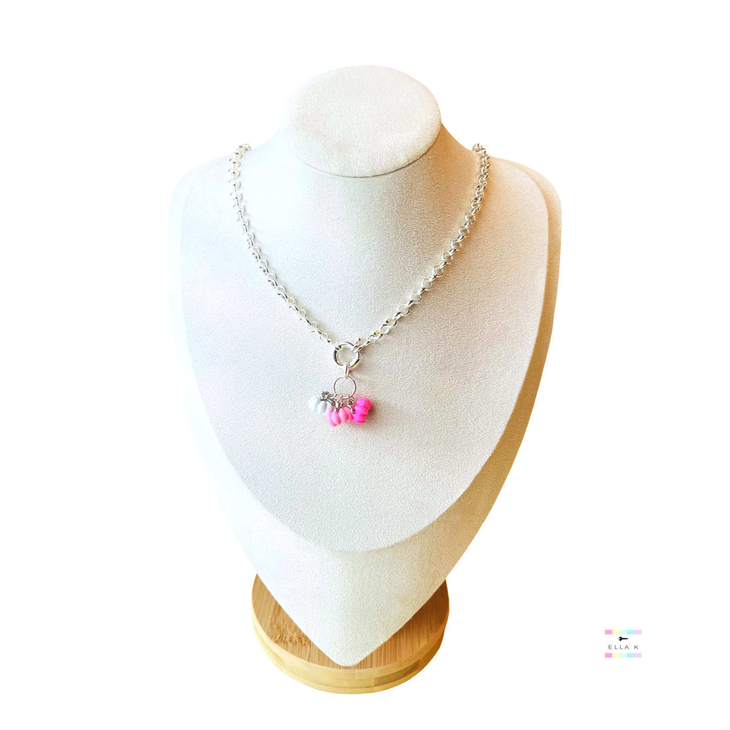 The Tiny Pink Pumpkin Patch Charm Necklace