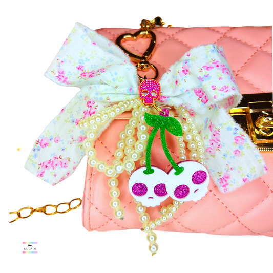 Cute Cherry Skull Bag Charm