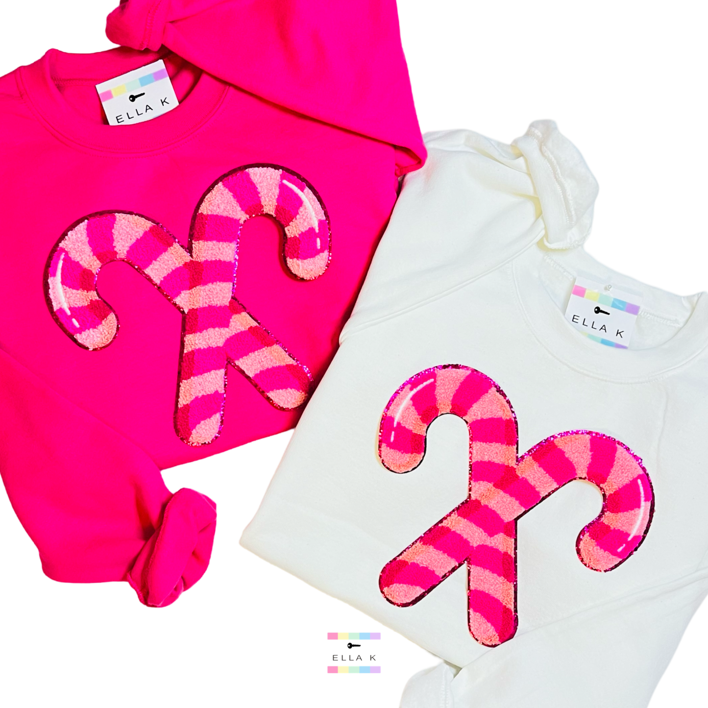 Pink Candy Cane Christmas Sweatshirt