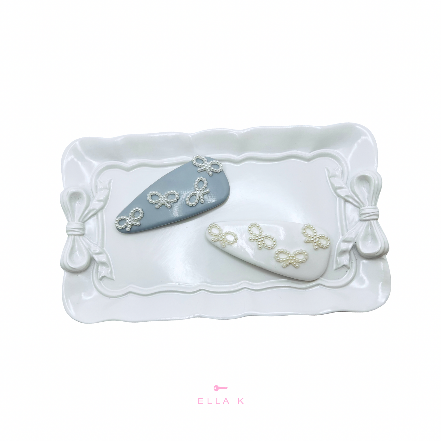 Coquette Pearl Cloud Bow Hair Clip