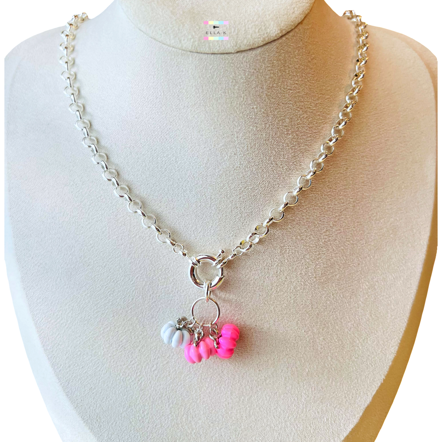 The Tiny Pink Pumpkin Patch Charm Necklace