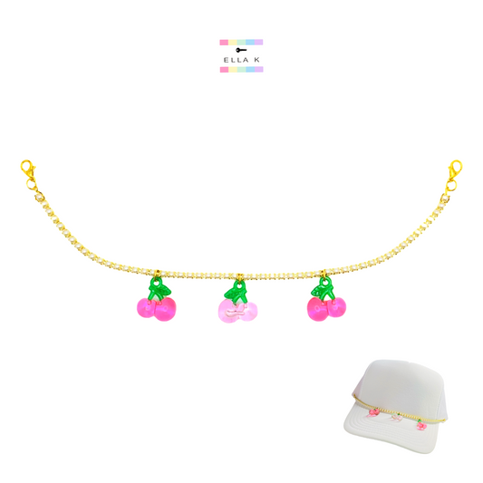 Cherry Pearl Trucker Hat Chain