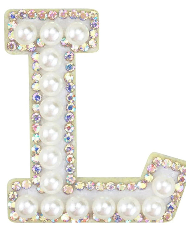 Ella K Pearl Rhinstone Letters