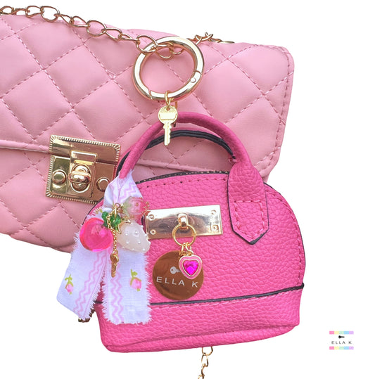 Candy Pink Mini Tote Bag Charm