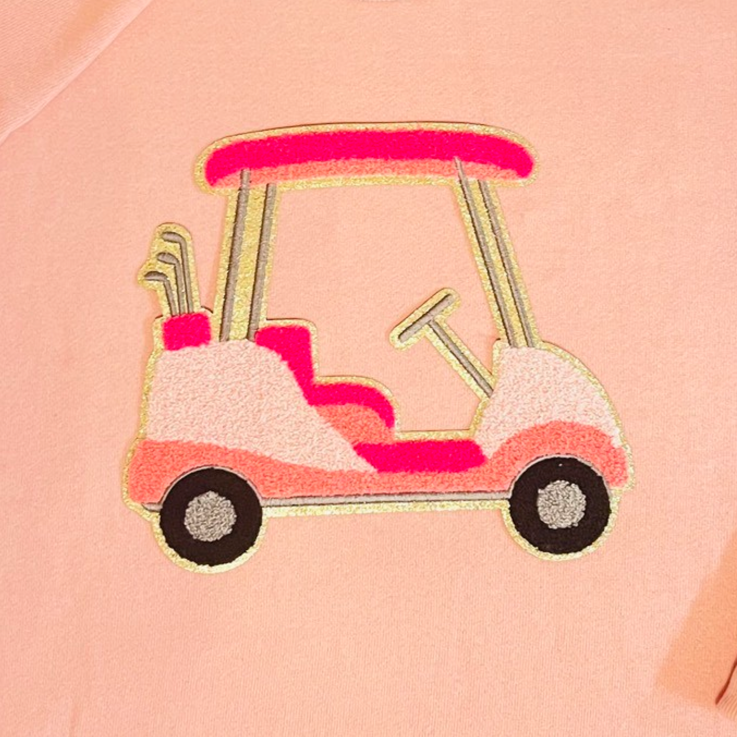 Preppy Pink Golf Cart Pullover - Peach Rose