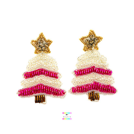 Follow The Star Christmas Tree Earrings