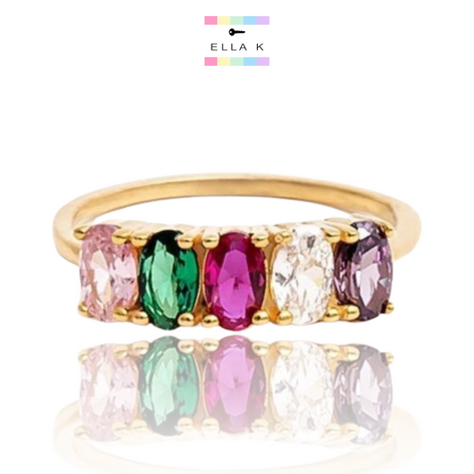 Oval Family Birthstone Ring