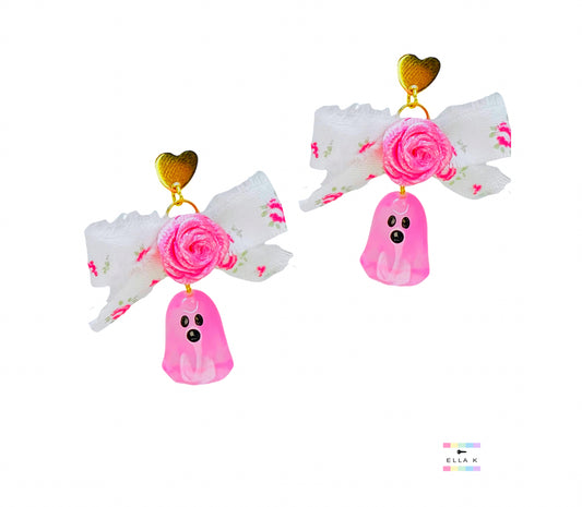 Peony Ghost Earrings