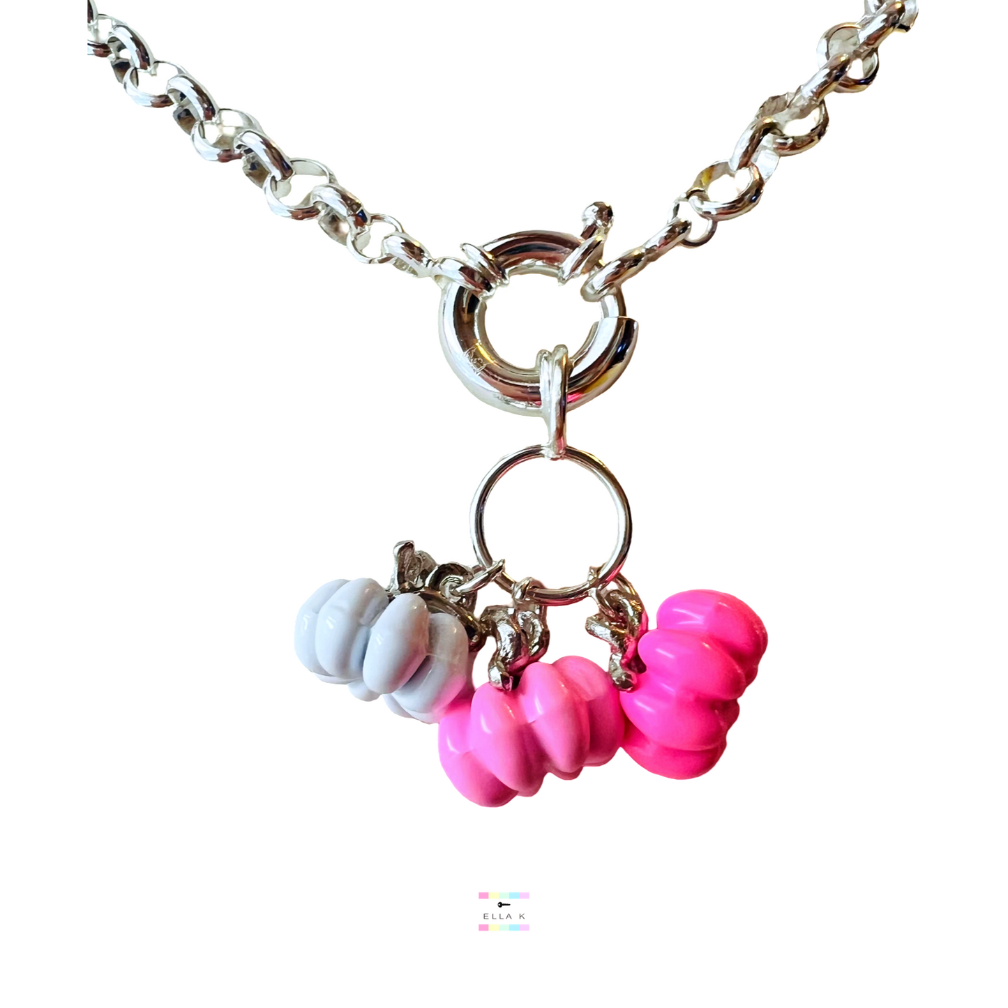 The Tiny Pink Pumpkin Patch Charm Necklace