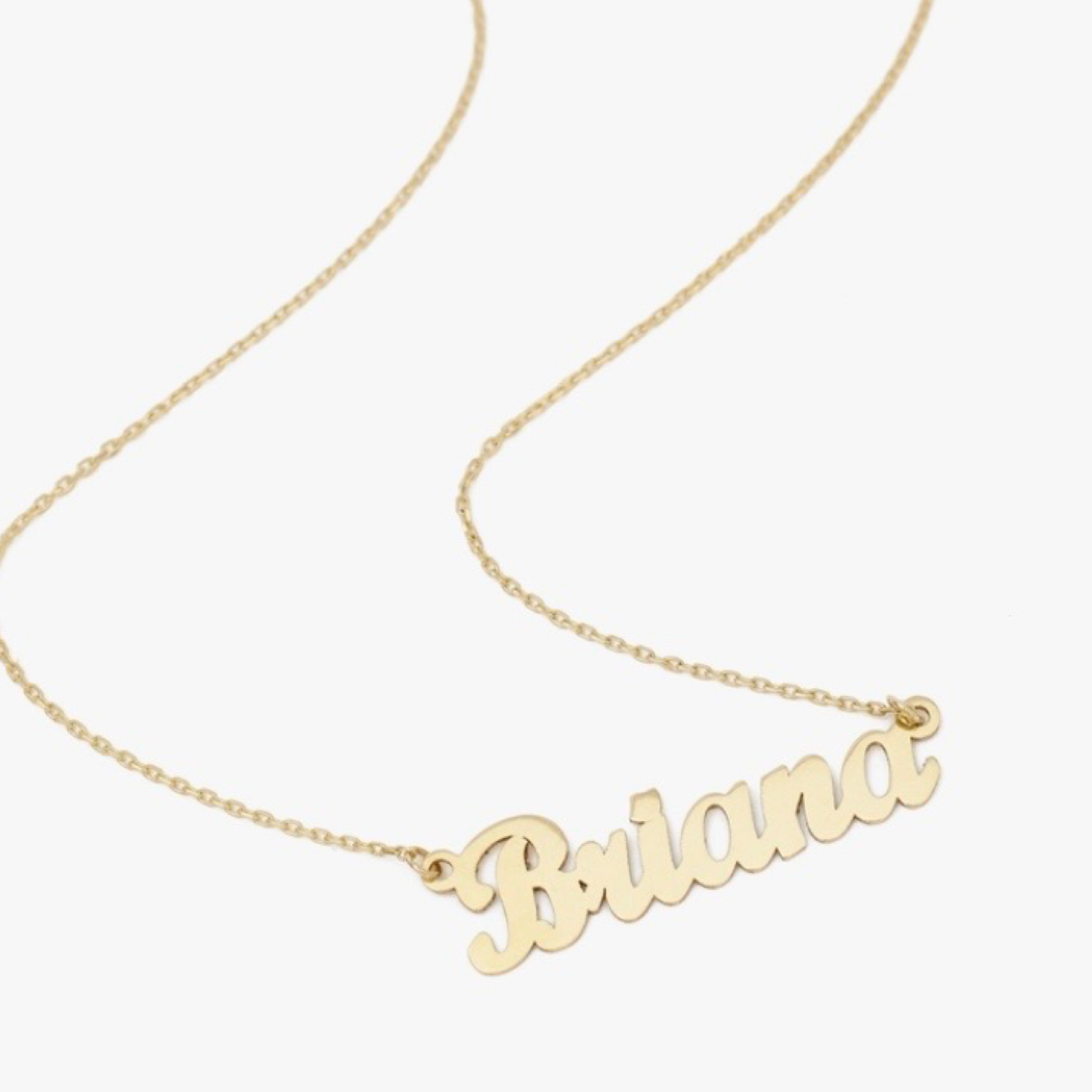 Retro Script Name Necklace