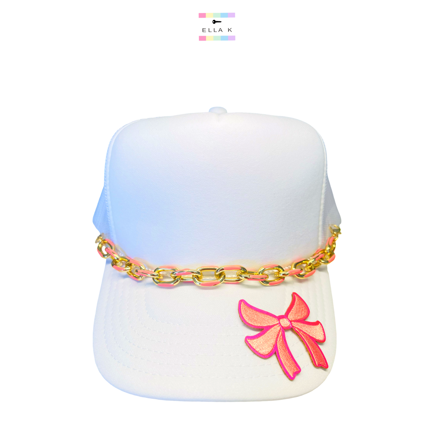 Pink Enamel Trucker Hat Chain