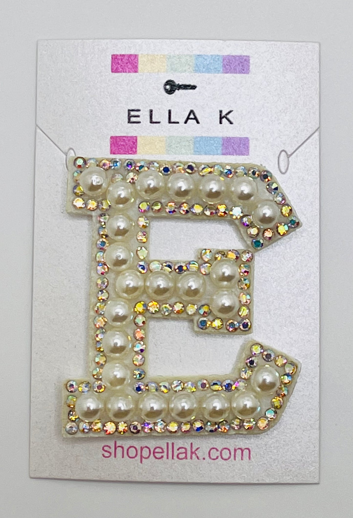 Ella K Pearl Rhinstone Letters