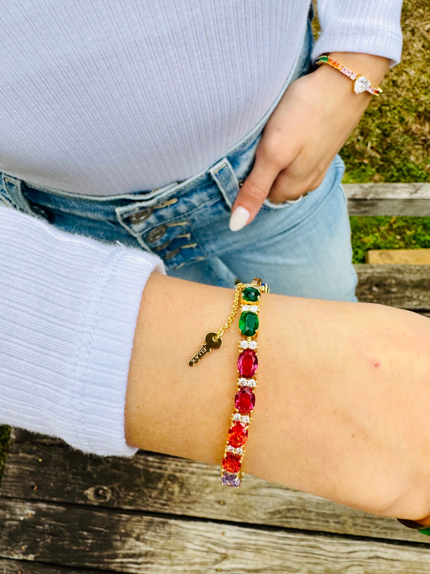 Forever Rainbow Tennis Bracelet