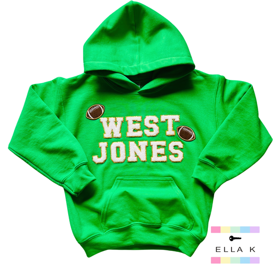 West Jones Mini Kids  Varsity Football Hoodie