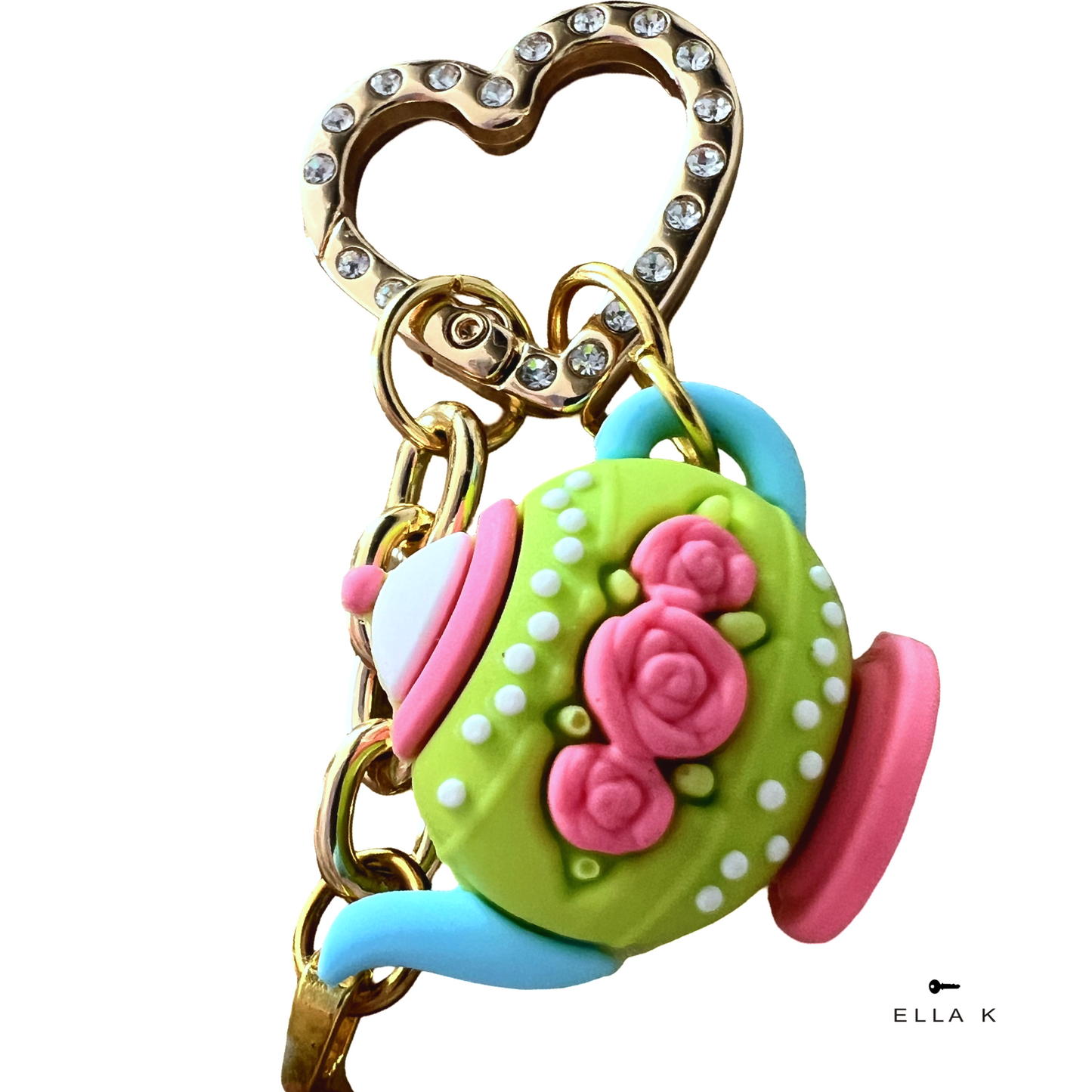 Heirloom Swan Coquette Tea Garden Bag Charm