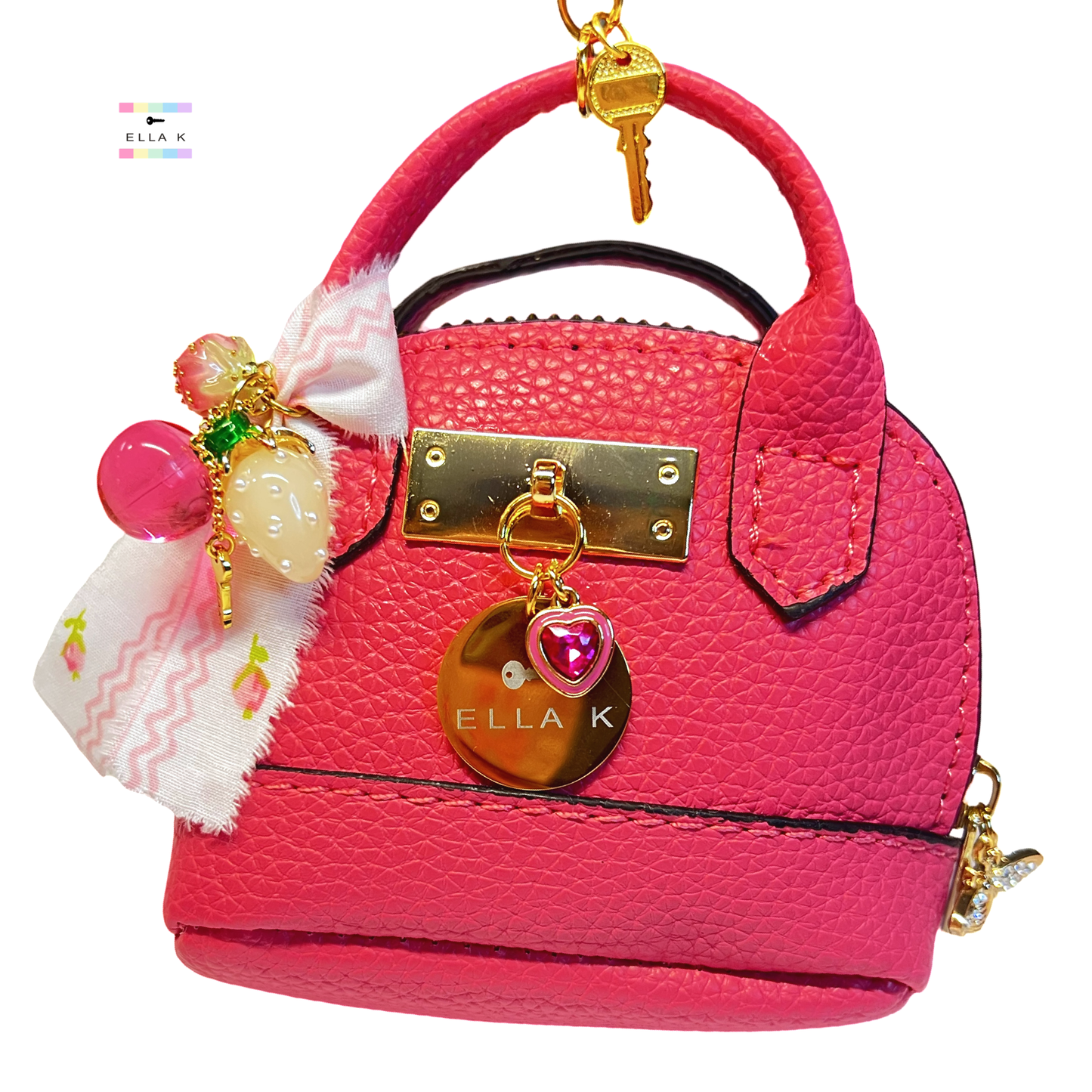 Candy Pink Mini Tote Bag Charm