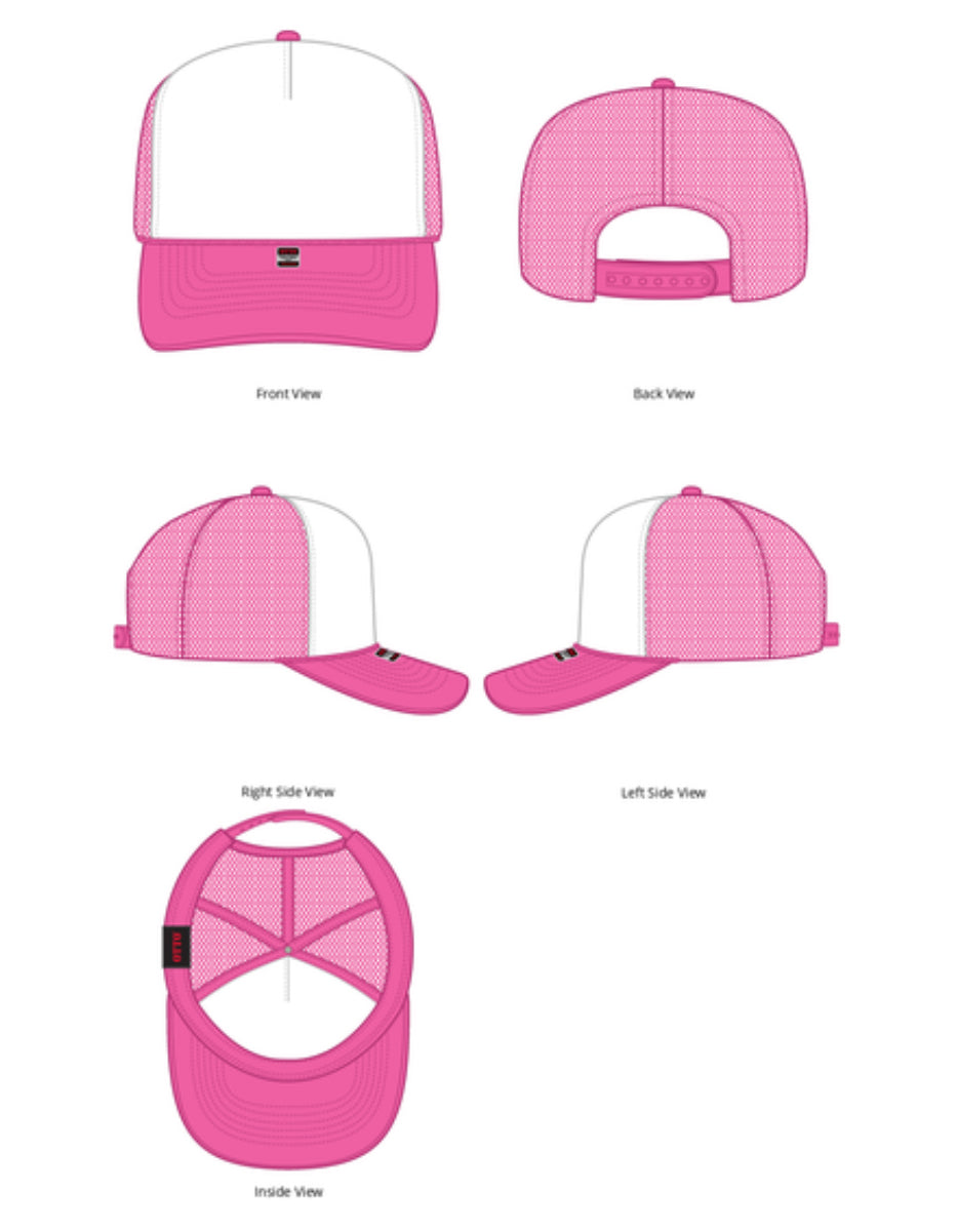 Coquette Bow & Roses Light Pink Trucker Hat