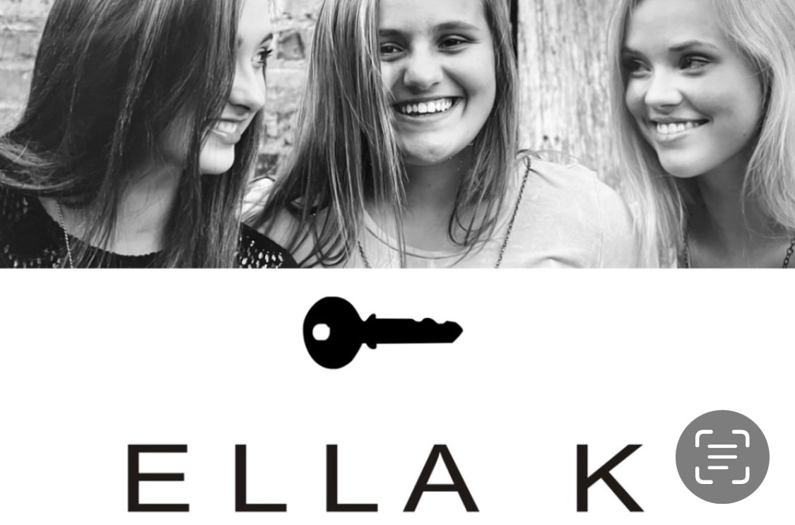 theee girls smiling at one another wearing Ella K necklace