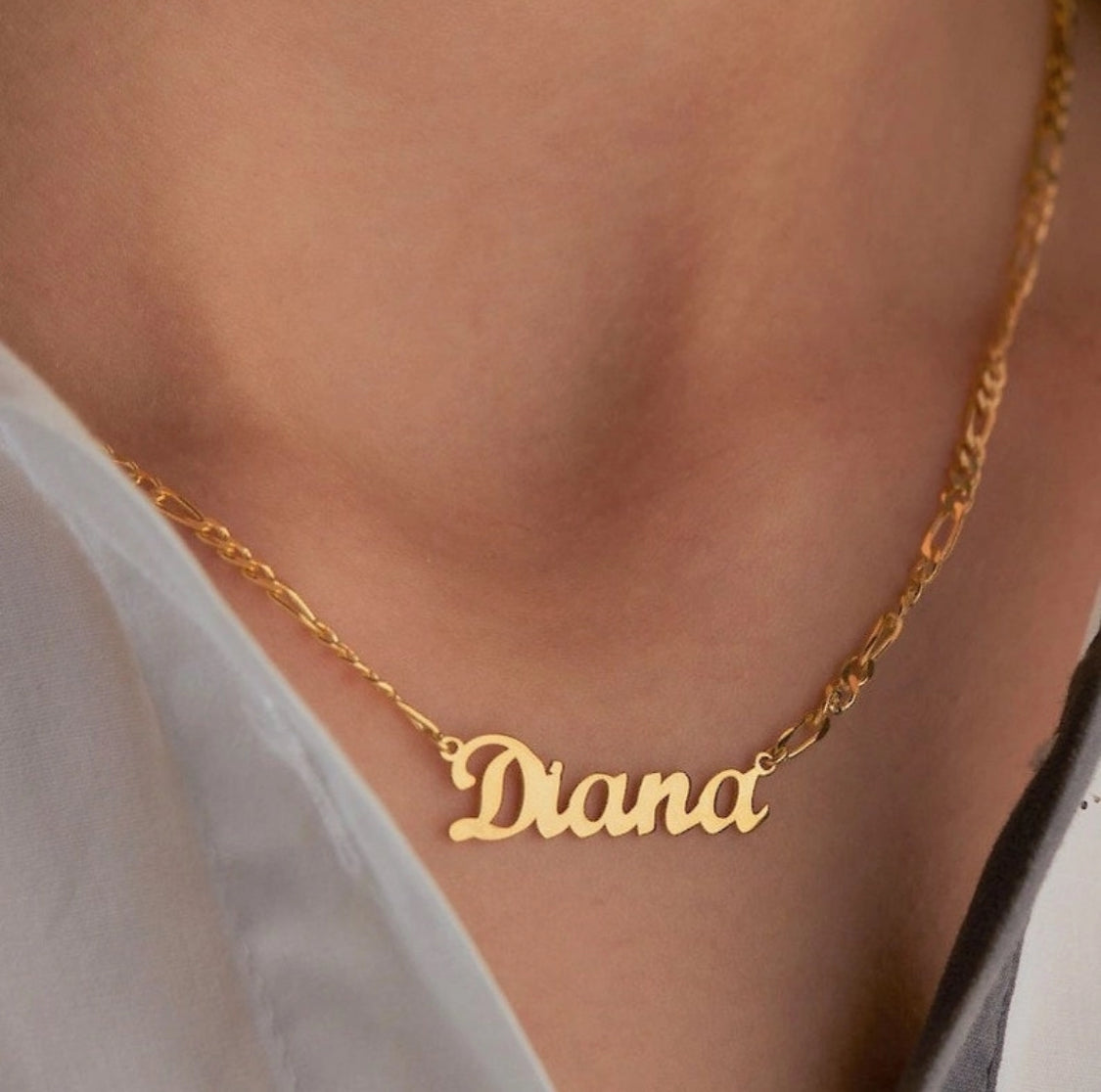 Figaro Chain Name Necklace